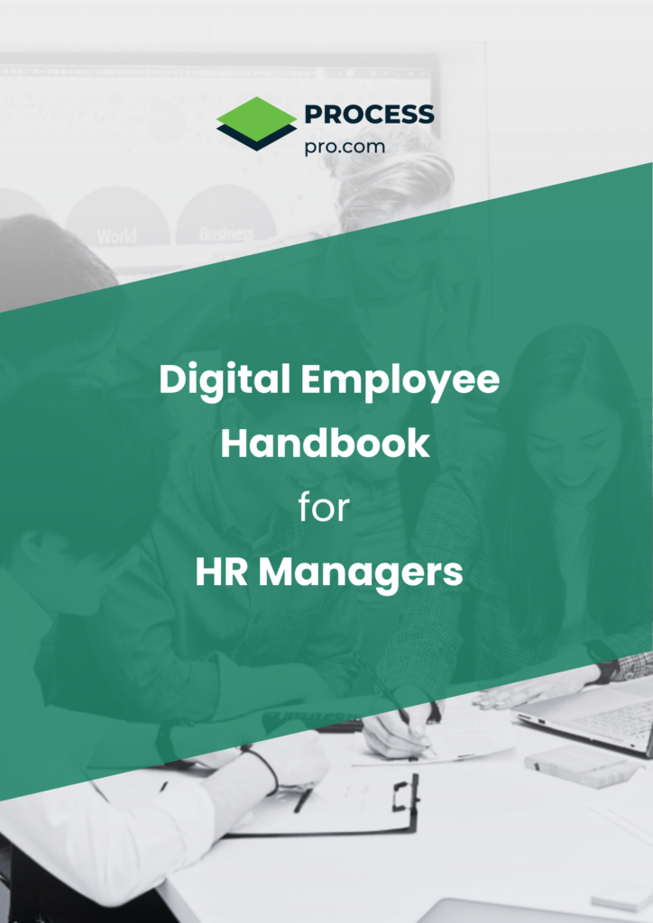 Digital Employee Handbook for HR Managers Brochure Front Page